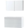 Meuble Puro duo blanc 120 solid Puro avec armoire de toilette