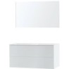 Meuble Puro duo blanc 120 solid molto avec miroir