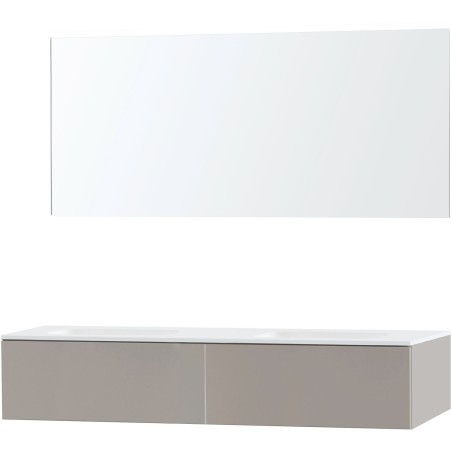 Meuble Puro duo coloris gris 160 1 tiroir solid molto avec miroir