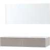 Meuble Puro duo coloris gris 160 1 tiroir solid molto avec miroir