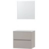 Meuble Molto 70 pour lavabo à poser solid avec miroir coloris poudre gris