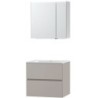 Meuble Molto 70 porcelaine avec armoire de toilette coloris poudre gris