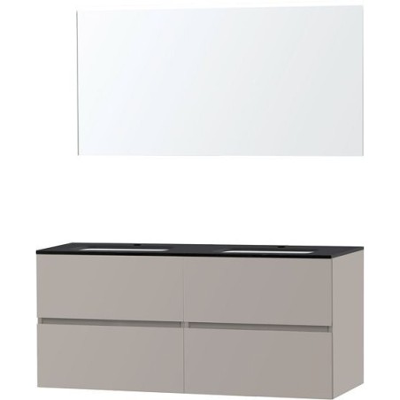 Meuble Molto 140 bleue belge avec miroir coloris poudre gris