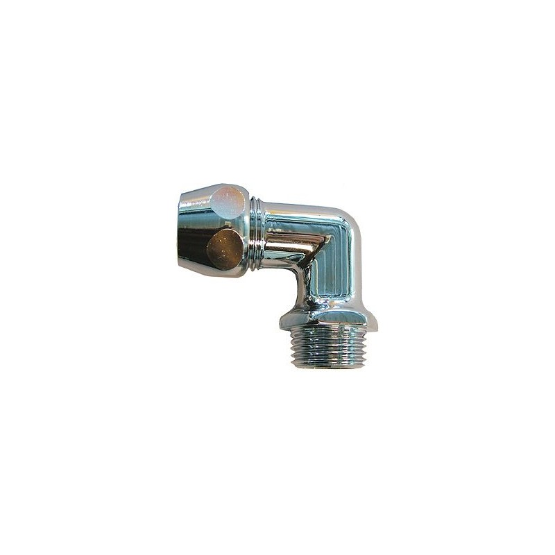 Coude raccord  M chrome 1/2"M-12 mm serrage