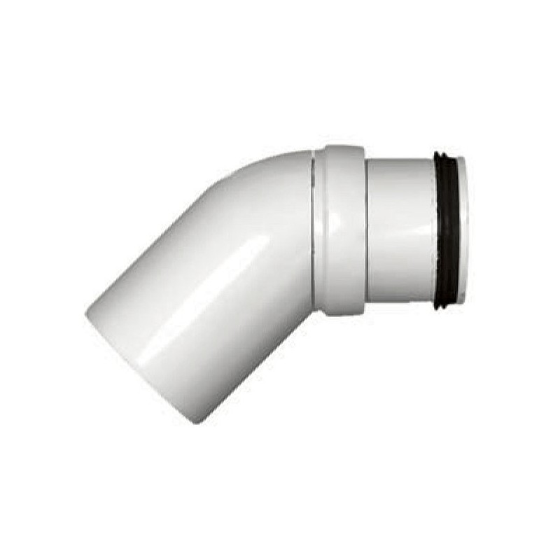 Pipelife Coude PP 45° MF 50 mm coloris blanc