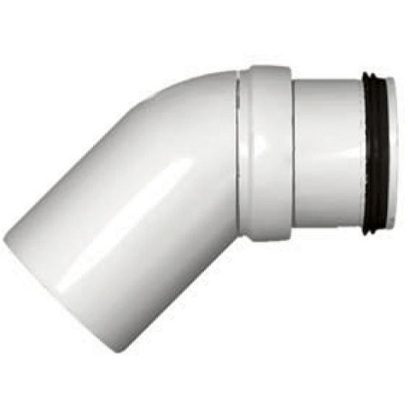 Pipelife Coude PP 45° MF 50 mm coloris blanc