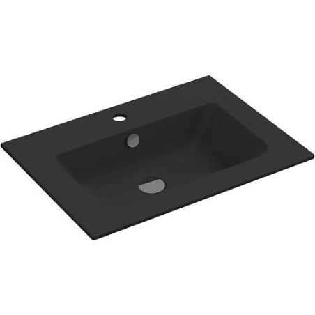 Lavabo ALANO 62x46 cm porcelaine coloris noir mat