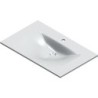 Lavabo BIZZY 80x50 cm marbre artificiel coloris blanc