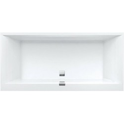 Villeroy & Boch bain quaryl square edge 12 180X80 cm inclusif pieds +vidage automatique coloris blanc