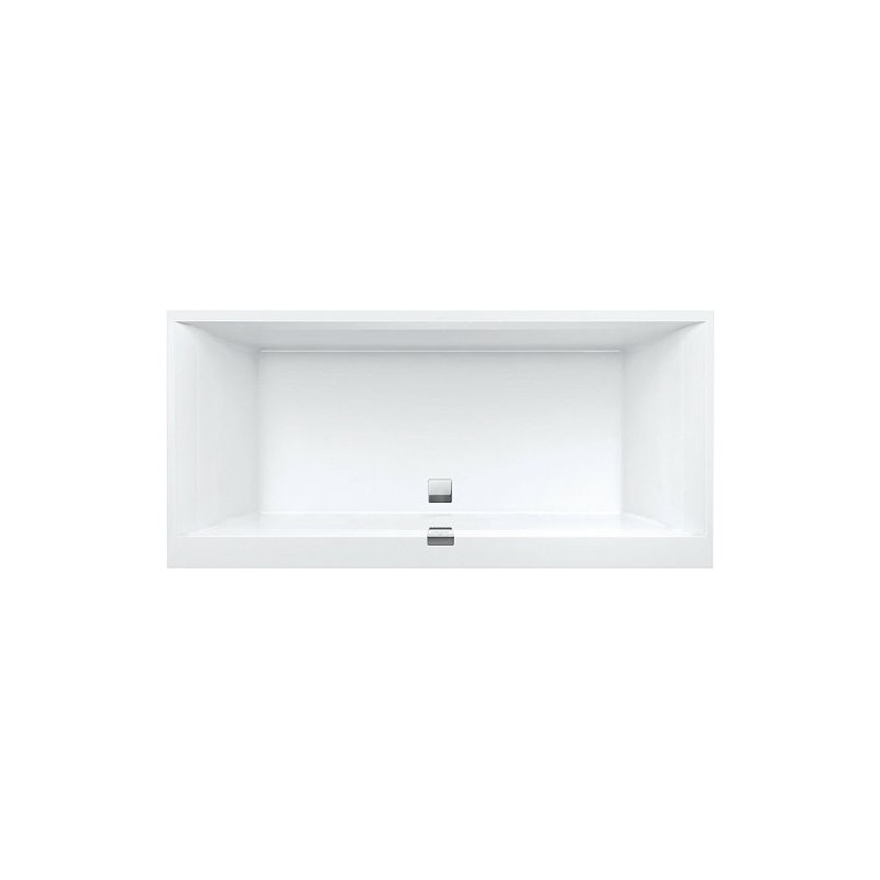 Villeroy & Boch bain quaryl square edge 12 180X80 cm inclusif pieds +vidage automatique coloris blanc