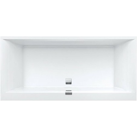 Villeroy & Boch bain quaryl square edge 12 180X80 cm inclusif pieds +vidage automatique coloris blanc