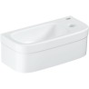 Grohe lave-mains BAU 18-37cm + trou robinet coloris blanc