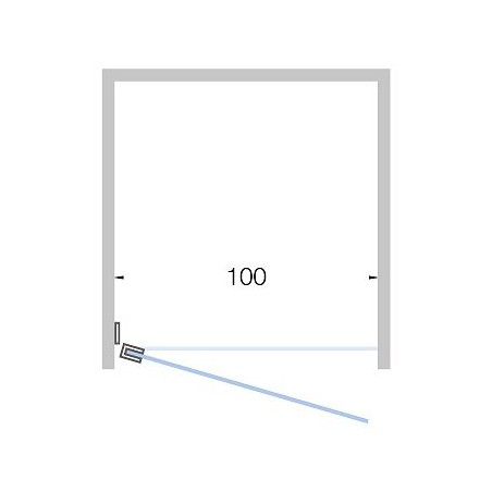 Porte pivotante niche CLOSE - 100 cm h 200 cm inox-clair