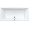 Villeroy & Boch bain quaryl square edge 12 190X90cm inclusif pieds +vidage automatique coloris blanc