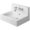 Duravit lavabo +dosseret pour mélangeur mural Vero 600x470 mm +trop-plein coloris blanc