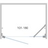 Porte pivotante avec paroi annexe niche CLOSE 101-180cm h 200cm blanc mat-clair