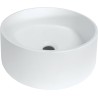Lavabo à poser COMBO/MOLTO/PURO rond 36 cm marbre sans trop-plein coloris blanc