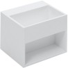 Cosmic lavabo COMPACT avec espace de rangement sans trou 32,5 cm cristal plant blanc