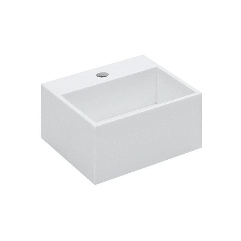 Cosmic lavabo COMPACT avec trou 32,5 cm cristal plant blanc