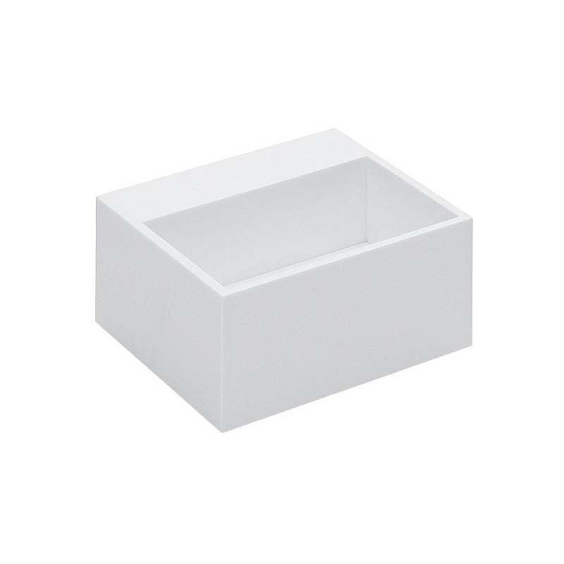 Cosmic lavabo COMPACT sans trou 32,5 cm cristal plant blanc