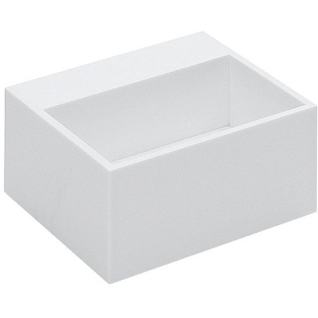 Cosmic lavabo COMPACT sans trou 32,5 cm cristal plant blanc