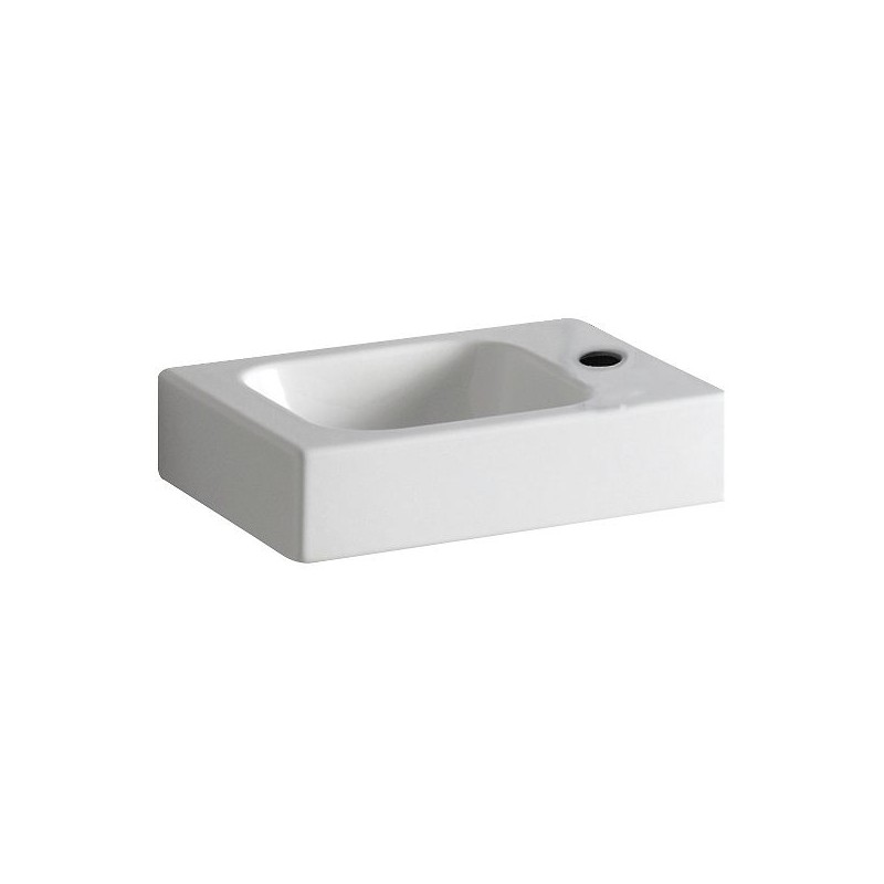 Geberit lave-mains ICON 38-28 cm trou robinet droite sans trop plein coloris blanc