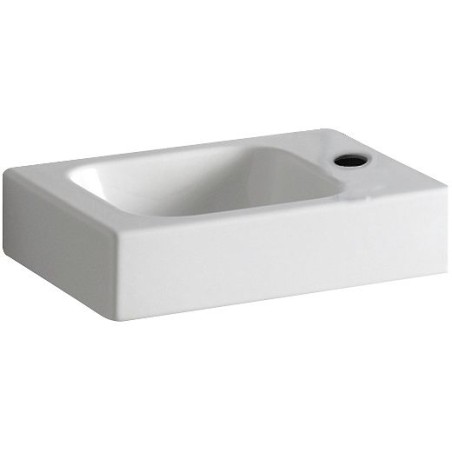 Geberit lave-mains ICON 38-28 cm trou robinet droite sans trop plein coloris blanc