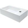 Lave-mains PURO 40x22cm trou robinet droit solid coloris blanc mat inclusif fixation