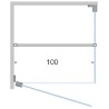 Porte pivotante+paroi latérale angle CLOSE -100cm h 200cm blanc mat-clair