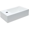 Lave-mains NEWFORM 40x22 cm trou robinet gauche solid coloris blanc