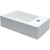 Lave-mains NEWFORM 40x22 cm trou robinet droite solid coloris blanc satin