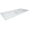 Tablette COMBO/MOLTO/PURO 120x50cm 2 lavabo solid coloris blanc