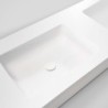 Tablette TAILOR TOP double lavabo gauche  FS 200cm solid XONYX coloris blanc