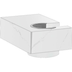 Tablette marbre céramique PURO lavabo S gauche L140 H10 sans trou robinet coloris blanc calacatta