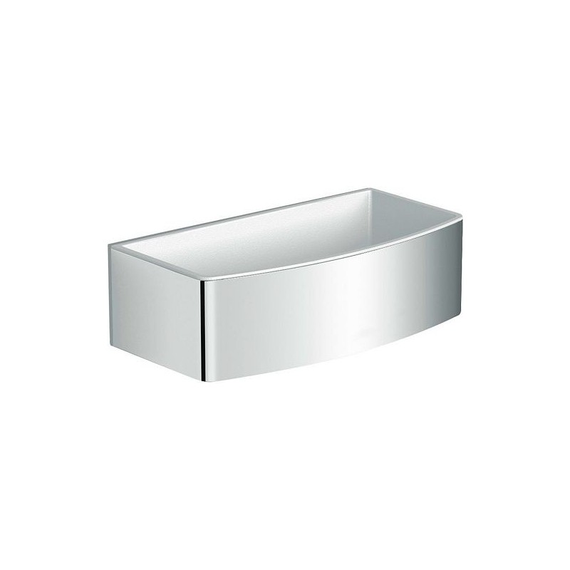 Porte-bouteille/éponge design PASPARTOE 22X11X7 coloris blanc-chrome