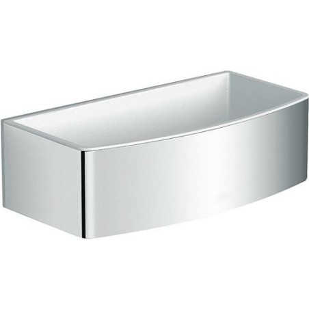 Porte-bouteille/éponge design PASPARTOE 22X11X7 coloris blanc-chrome