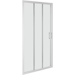 Porte coulissante en 3 pièces STEP 85-89 H190 aluminium-clair