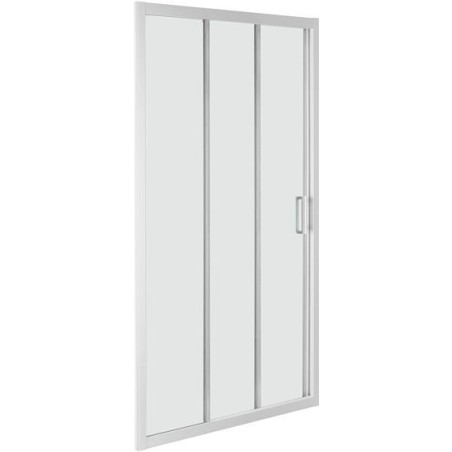 Porte coulissante en 3 pièces STEP 75-79 H190 aluminium-clair