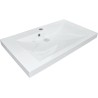 Tablette marbre artificiel CITY 80x40,6 1 lavabo coloris blanc