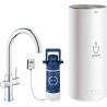 Grohe mitigeur cuisine Red duo FG + boiler l-size couleur chrome