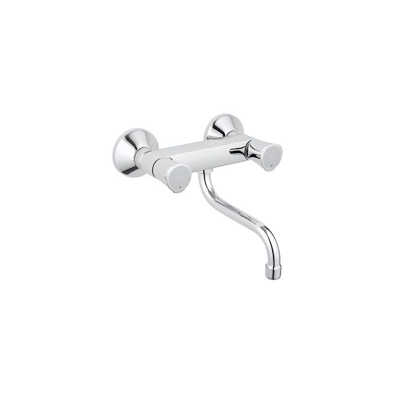 Grohe mitigeur cuisine Costa grohe saille 200 bec en dessous couleur chrome