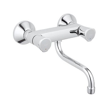 Grohe mitigeur cuisine Costa grohe saille 200 bec en dessous couleur chrome