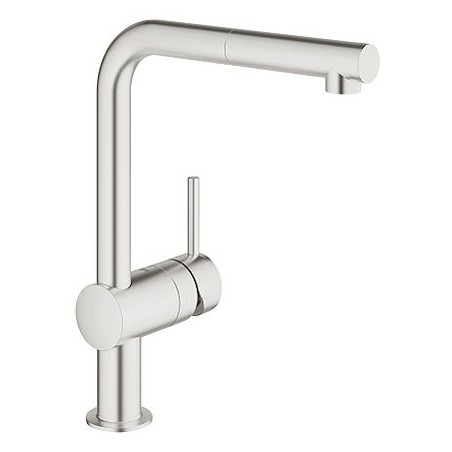 Grohe mitigeur cuisine Minta FG l-bec douche à main extractible steel