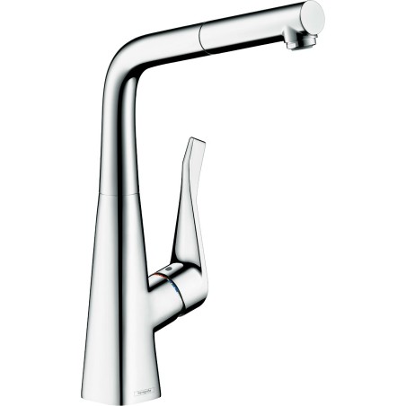 Hansgrohe mitigeur cuisine Metris douche à main extractible inox look