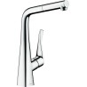 Hansgrohe mitigeur cuisine Metris douche à main extractible inox look