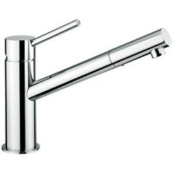 Mitigeur de lavabo Nordica vidage automatique + bec long couleur chrome