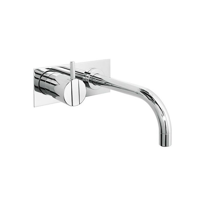 Vola mitigeur lavabo mural 160 poignee gauche + plaque couleur chrome