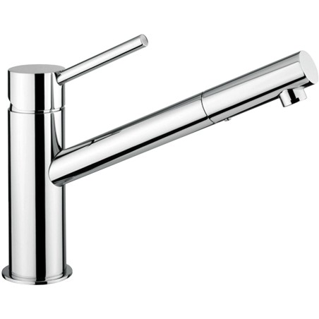 Paffoni mitigeur lavabo Nordica avec bec long couleur chrome