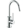 Paffoni mitigeur lavabo Nordica soft bec haut coude vidage automatique couleur chrome