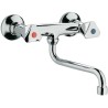 Mitigeur mural Laguna bec dessous bec 16 cm couleur chrome